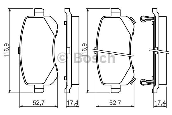 Bosch Brake pad set – price 164 PLN