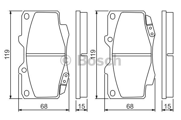 Bosch Brake pad set – price 133 PLN