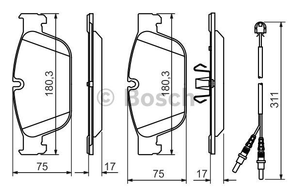 Bosch Brake pad set – price 235 PLN