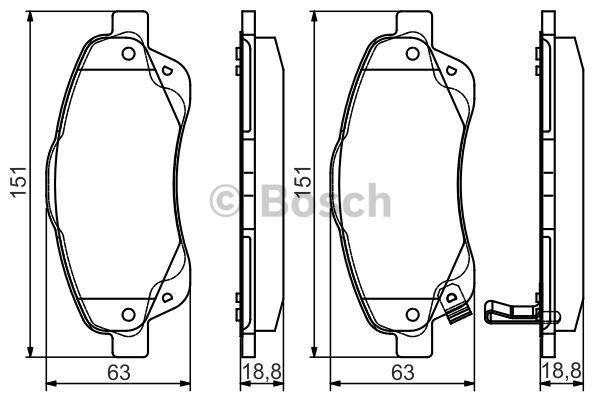 Bosch Brake Pad Set, disc brake – price