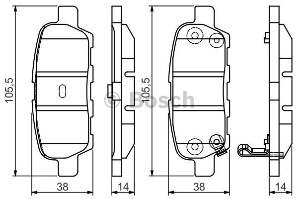 Brake pad set Bosch 0 986 495 089
