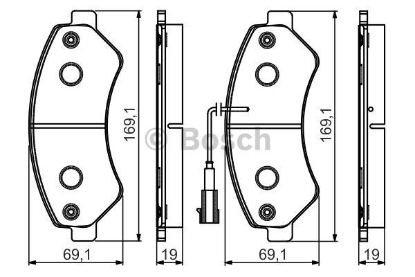 Bosch Brake Pad Set, disc brake – price 200 PLN