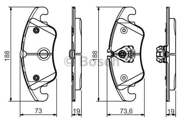 Bosch Brake Pad Set, disc brake – price 231 PLN