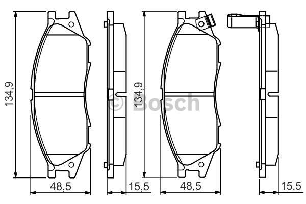 Bosch Brake Pad Set, disc brake – price 97 PLN