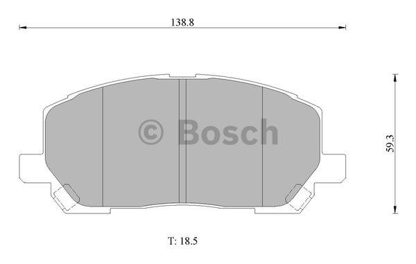 Bosch 0 986 AB1 411 Brake Pad Set, disc brake 0986AB1411