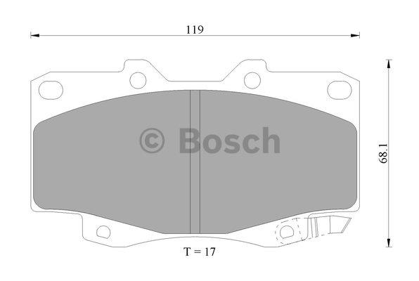 Bosch 0 986 AB1 415 Brake Pad Set, disc brake 0986AB1415