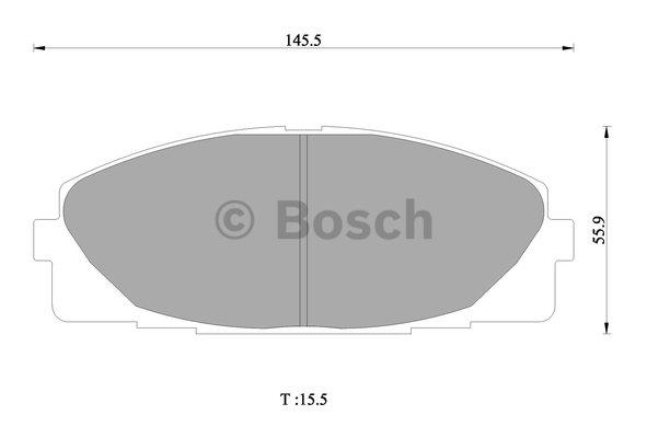 Bosch 0 986 AB1 419 Brake Pad Set, disc brake 0986AB1419