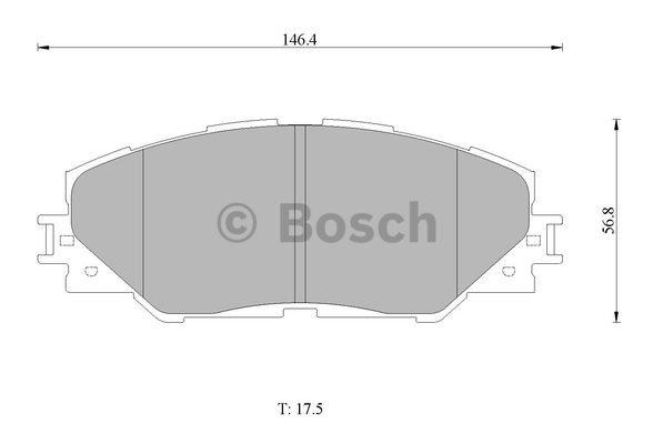 Bosch 0 986 AB1 422 Brake Pad Set, disc brake 0986AB1422