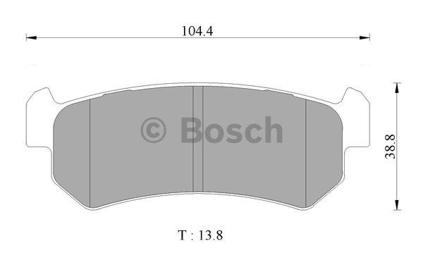 Bosch 0 986 AB1 442 Brake Pad Set, disc brake 0986AB1442