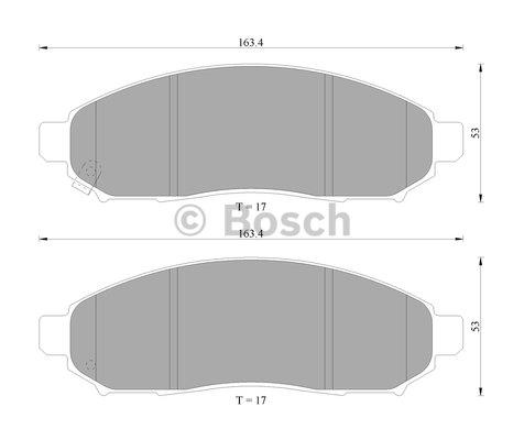 Bosch 0 986 AB1 450 Brake Pad Set, disc brake 0986AB1450