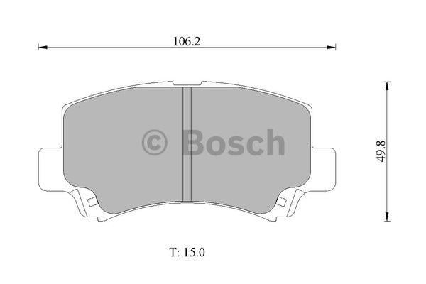 Bosch 0 986 AB1 460 Brake Pad Set, disc brake 0986AB1460