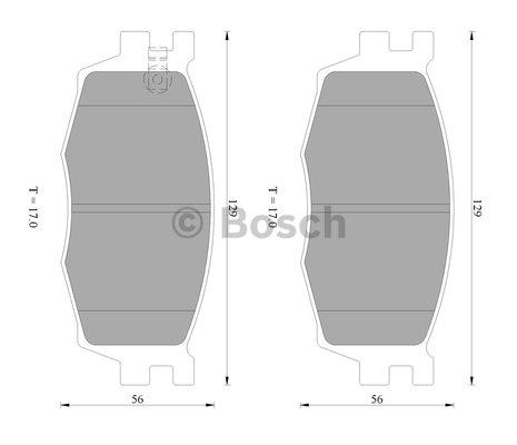 Bosch 0 986 AB1 465 Brake Pad Set, disc brake 0986AB1465
