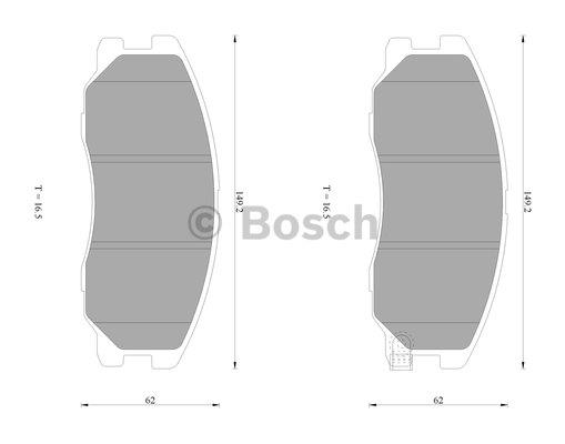 Bosch 0 986 AB1 469 Brake Pad Set, disc brake 0986AB1469