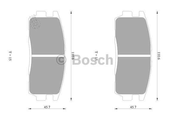 Bosch 0 986 AB1 470 Brake Pad Set, disc brake 0986AB1470