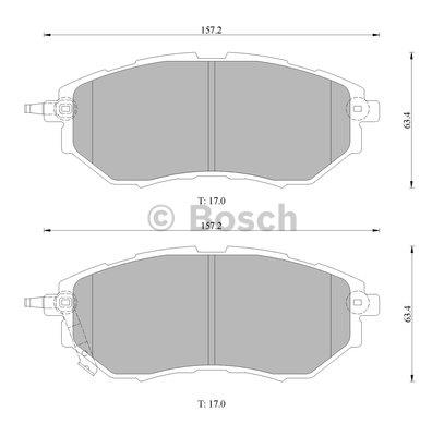 Bosch 0 986 AB1 473 Brake Pad Set, disc brake 0986AB1473