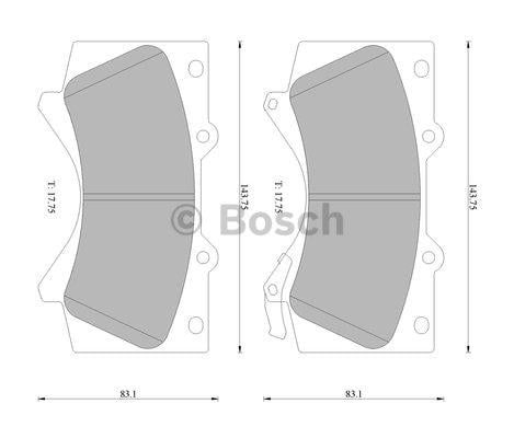 Bosch 0 986 AB1 493 Brake Pad Set, disc brake 0986AB1493