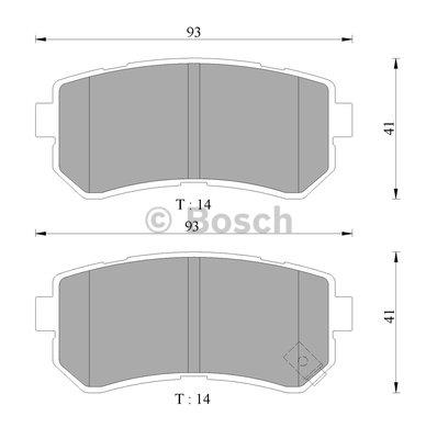 Bosch 0 986 AB1 497 Brake Pad Set, disc brake 0986AB1497