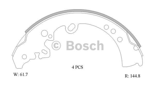 Bosch 0 986 AB1 500 Brake shoe set 0986AB1500