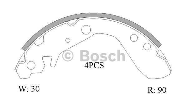 Bosch 0 986 AB1 505 Brake shoe set 0986AB1505