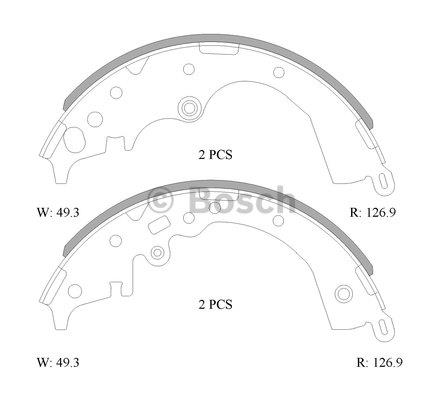 Bosch 0 986 AB1 506 Brake shoe set 0986AB1506