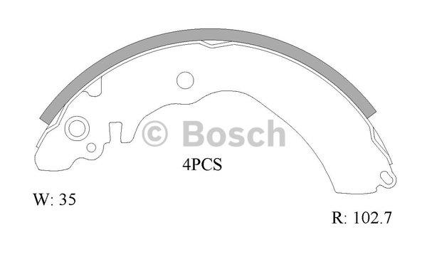 Bosch 0 986 AB1 508 Brake shoe set 0986AB1508
