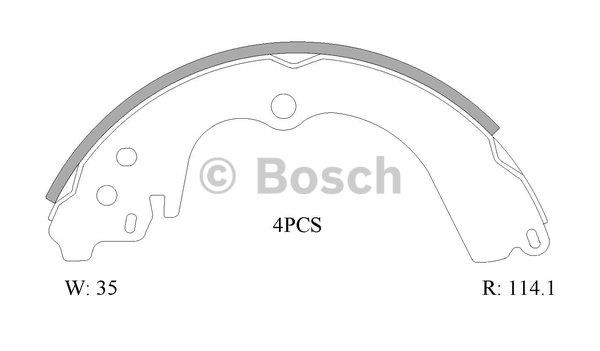 Bosch 0 986 AB1 518 Brake shoe set 0986AB1518