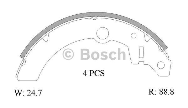 Bosch 0 986 AB1 555 Brake shoe set 0986AB1555