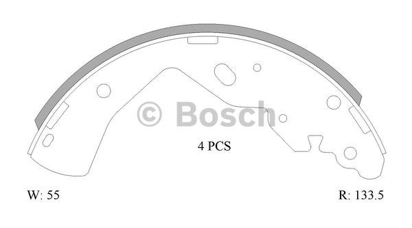 Bosch 0 986 AB1 559 Brake shoe set 0986AB1559