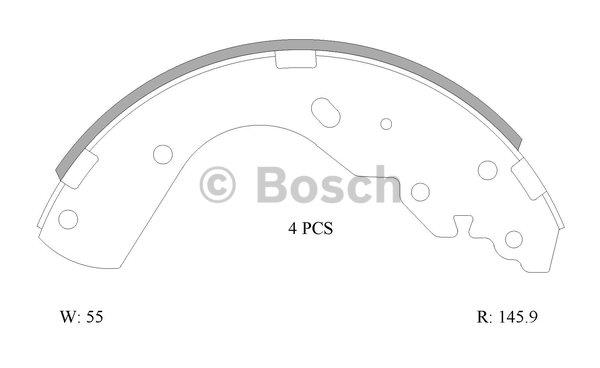 Bosch 0 986 AB1 573 Brake shoe set 0986AB1573