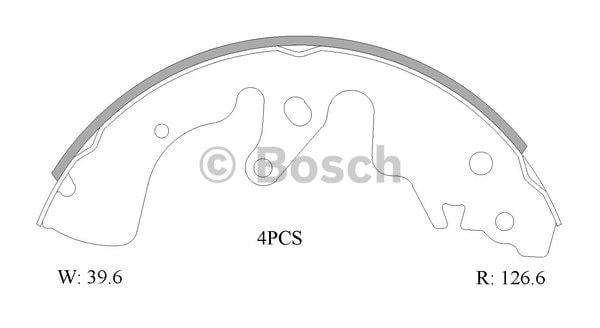 Bosch 0 986 AB1 586 Brake shoe set 0986AB1586