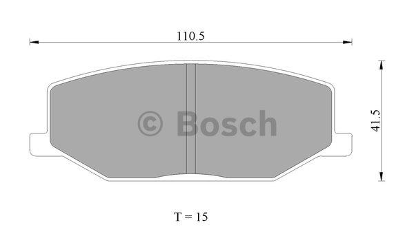 Bosch 0 986 AB2 003 Brake Pad Set, disc brake 0986AB2003