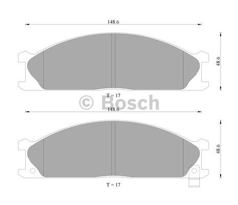 Bosch 0 986 AB2 007 Brake Pad Set, disc brake 0986AB2007