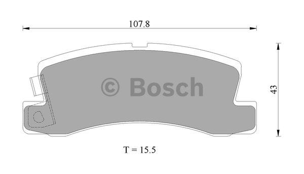 Bosch 0 986 AB2 010 Brake Pad Set, disc brake 0986AB2010