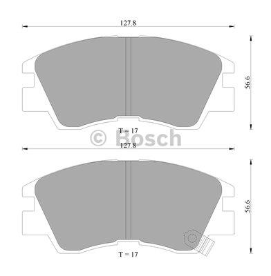 Bosch 0 986 AB2 013 Brake Pad Set, disc brake 0986AB2013