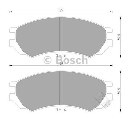 Bosch 0 986 AB2 017 Brake Pad Set, disc brake 0986AB2017