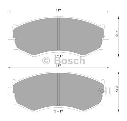 Bosch 0 986 AB2 030 Brake Pad Set, disc brake 0986AB2030