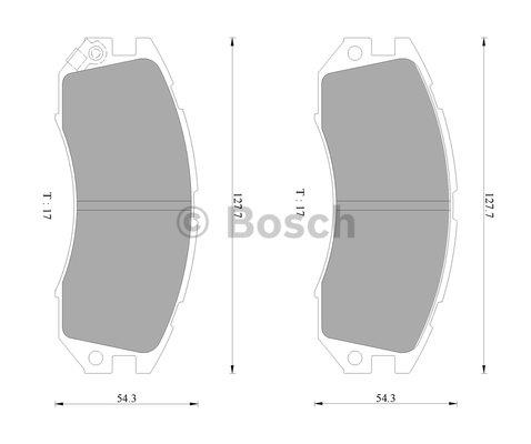 Bosch 0 986 AB2 051 Brake Pad Set, disc brake 0986AB2051