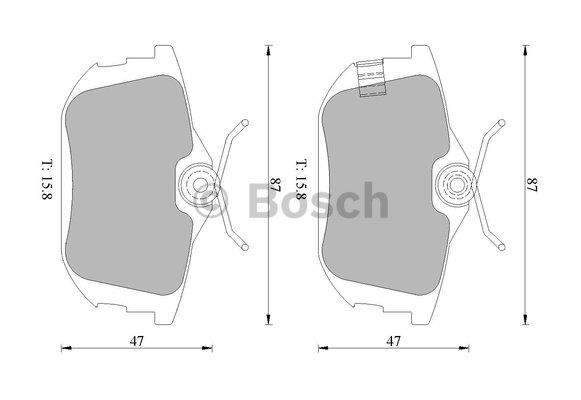 Bosch 0 986 505 003 Brake Pad Set, disc brake 0986505003