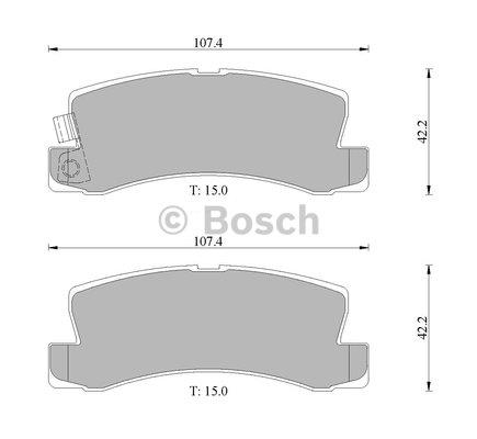 Bosch 0 986 505 075 Brake Pad Set, disc brake 0986505075