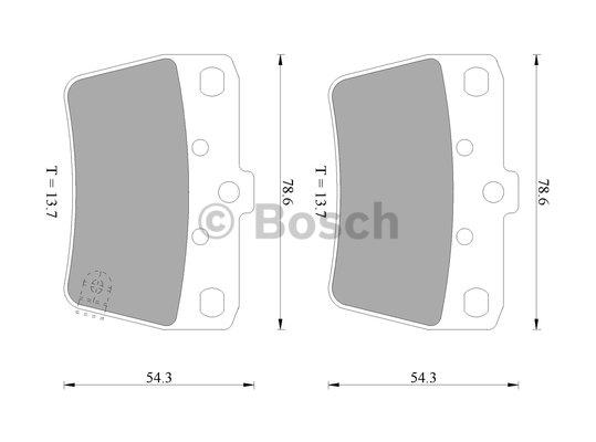 Bosch 0 986 505 076 Brake Pad Set, disc brake 0986505076