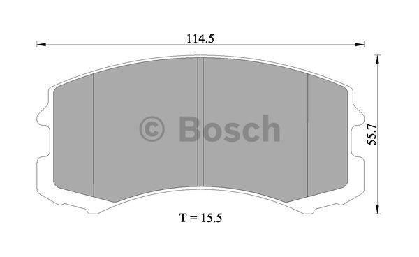 Bosch 0 986 505 082 Brake Pad Set, disc brake 0986505082