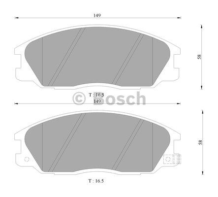 Bosch 0 986 505 099 Brake Pad Set, disc brake 0986505099