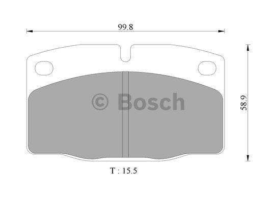 Bosch 0 986 505 242 Brake Pad Set, disc brake 0986505242