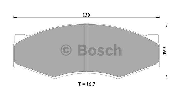 Bosch 0 986 505 344 Brake Pad Set, disc brake 0986505344