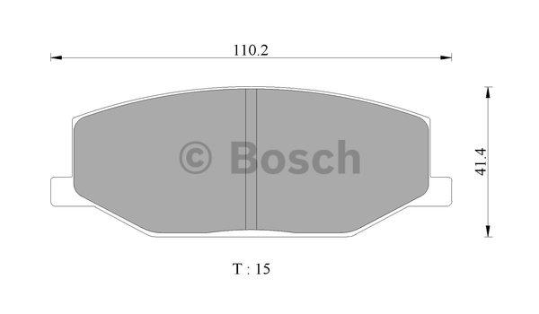 Bosch 0 986 505 345 Brake Pad Set, disc brake 0986505345