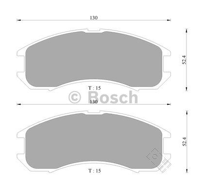 Bosch 0 986 505 378 Brake Pad Set, disc brake 0986505378