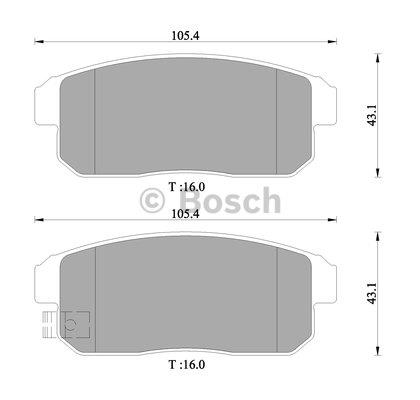 Bosch 0 986 505 407 Brake Pad Set, disc brake 0986505407