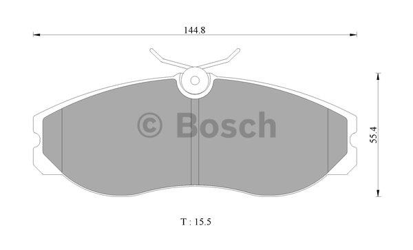 Bosch 0 986 505 646 Brake Pad Set, disc brake 0986505646