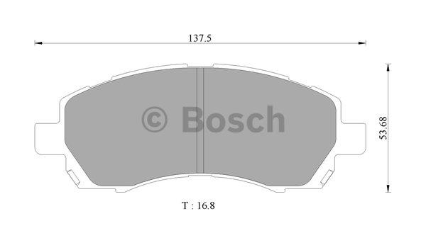 Bosch 0 986 505 662 Brake Pad Set, disc brake 0986505662