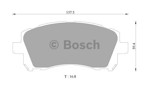 Bosch 0 986 505 668 Brake Pad Set, disc brake 0986505668